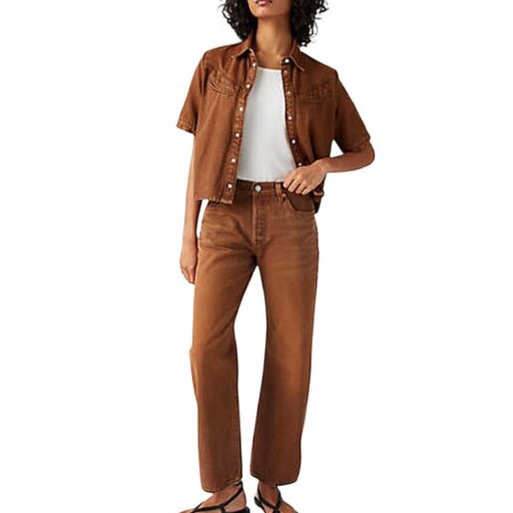 Levi's 501 90's Women's Jeans Scraped Sorrel Horse Brown 29x27
